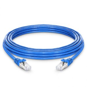 25ft (7.6m) Cat7 Snagless Shielded (SFTP) PVC CM Ethernet Network Patch Cable, Blue Price in Dubai UAE
