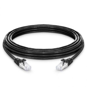25ft (7.6m) Cat7 Snagless Shielded (SFTP) PVC CM Ethernet Network Patch Cable, Black Price in Dubai UAE