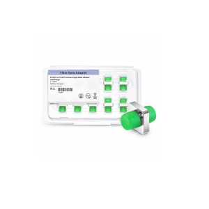 FC/APC to FC/APC Simplex Single Mode Square Solid Type One Piece Metal Fiber Optic Adapter/Coupler with Flange (10pcs/pack) #132209 Price in Dubai UAE