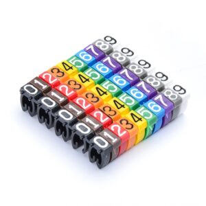 10pcs/Pack Cat5e Color Label Numeric Cable Wire Marker Identification Price in Dubai UAE