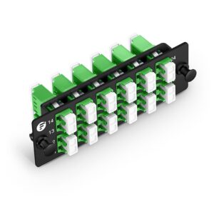 FHD Fiber Adapter Panel, 24 Fibers OS2 Single Mode, 12 x LC APC Duplex (Green) Adapter, Ceramic Sleeve Price in Dubai UAE