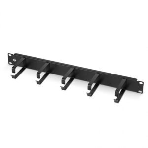 1U Horizontal Cable Manager with 5 D-rings, Steel, Single Sided, for 19" EIA Price in Dubai UAE