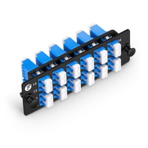 FHD Fiber Adapter Panel, 24 Fibers OS2 Single Mode, 12 x LC UPC Duplex (Blue) Adapter, Ceramic Sleeve Price in Dubai UAE