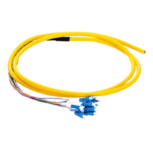 1.5m (5ft) LC UPC 12 Fibers OS2 Single Mode Bunch PVC (OFNR) 0.9mm Fiber Optic Pigtail #42412 Price in Dubai UAE