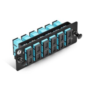 FHD Fiber Adapter Panel, 12 Fibers OM4 MultiMode, 6 x SC UPC Duplex (Aqua) Adapter, Ceramic Sleeve Price in Dubai UAE