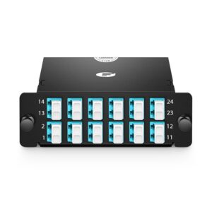 FHD 2 x MTP?-12 Cassette, 24 Fibers OM4 Multimode, Type A, 2 x 12F MTP? to 12 x LC Duplex (Aqua), 0.35dB max Price in Dubai UAE