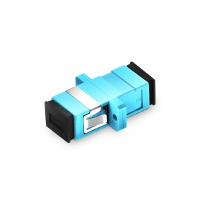 SC/UPC to SC/UPC 10G Simplex OM3 Multimode Plastic Fiber Optic Adapter/Coupler with Flange, Aqua #62817 Price in Dubai UAE