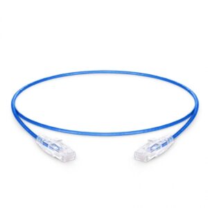 1ft (0.3m) Cat6 Snagless Unshielded (UTP) PVC CM Slim Ethernet Network Patch Cable, Blue Price in Dubai UAE