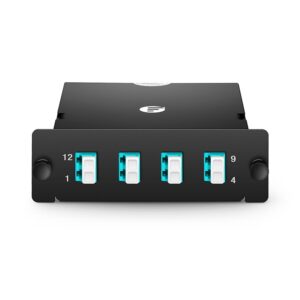 FHD MTP?-8 Cassette, 8 Fibers OM4 Multimode, Universal Polarity, MTP? to 4 x LC Duplex (Aqua), 0.35dB max Price in Dubai UAE