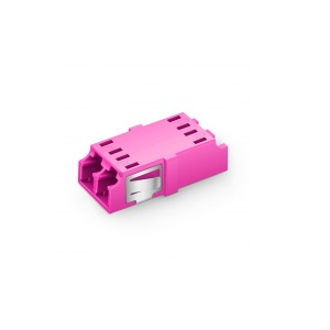 LC/UPC to LC/UPC 10G Duplex OM4 Multimode SC Footprint Plastic Fiber Optic Adapter/Coupler with Flange, Violet #68523 Price in Dubai UAE