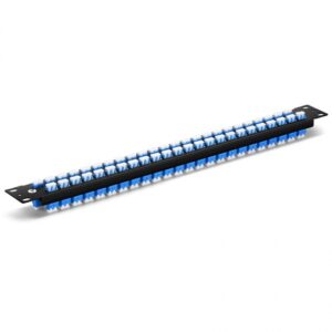 FHU 1U 19'' Fiber Adapter Panel, 96 Fibers OS2 Single Mode, 48 x LC UPC Duplex (Blue) Adapter, Ceramic Sleeve Price in Dubai UAE