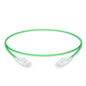 1ft (0.3m) Cat6 Snagless Unshielded (UTP) PVC CM Slim Ethernet Network Patch Cable, Green Price in Dubai UAE