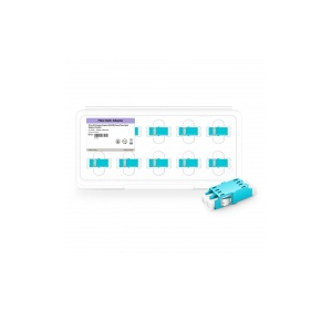 LC/UPC to LC/UPC 10G OM3 Multimode Duplex SC Footprint Plastic Fiber Optic Adapter/Coupler without Flange, Aqua (10pcs/pack) #76109 Price in Dubai UAE