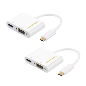 CableCreation USB C to HDMI +VGA Adapter, White,# CD0412-2 Price in Dubai UAE