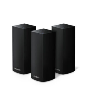Linksys WHW0303B-ME Velop Whole Home Intelligent Mesh WiFi System, Tri-Band, 3-pack Black Price in Dubai UAE
