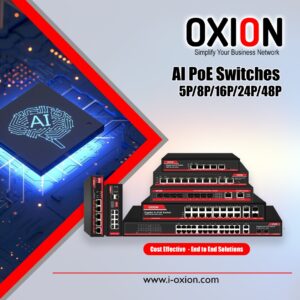 OXION OX-GIPBS3110G-2S -Outdoor Gigabit Industrial Ai-PoE Switch with BOX - 100/1000 Mbps (120w) Best price in Dubai, UAE and Africa