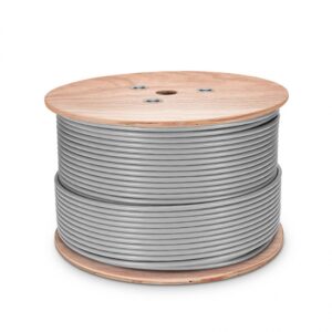 Cat6a Ethernet Bulk Cable, 1000ft, 23AWG Solid Pure Bare Copper Wire, 750MHz, Shielded (S/FTP), PVC CMR Gray Price in Dubai UAE