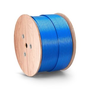 Cat6a Ethernet Bulk Cable, 1000ft (305m), 23AWG Solid Pure Bare Copper Wire, 750MHz, Shielded (S/FTP), PVC CMR Blue Price in Dubai UAE