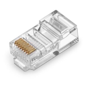 Cat6 RJ45 Modular Plug (Two-Piece Suit), Unshielded (UTP) Network Connector for 23~24AWG Twisted Pair Stranded Cable 50/Pack Price in Dubai UAE