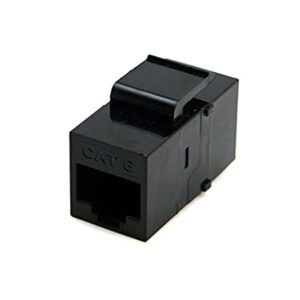 Cat6 Keystone RJ45 Coupler, Unshielded, Female to Female Insert Inline Coupler – Black Price in Dubai UAE