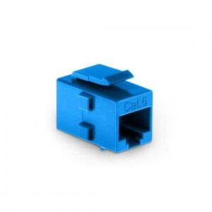 Cat6 Keystone RJ45 Coupler, Unshielded, Female to Female Insert Inline Coupler – Blue Price in Dubai UAE