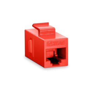 Cat5e Keystone RJ45 Coupler, Unshielded, Female to Female Insert Inline Coupler – Red Price in Dubai UAE