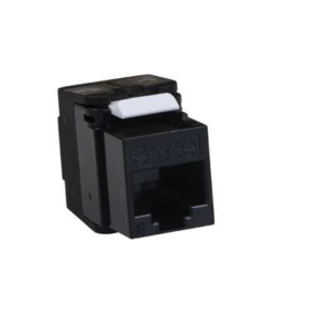 ExTell CAT 6 180° Unshielded Keystone Jack with shutter, Dual Type IDC, Black – EK6XU1803-S Price in Dubai UAE