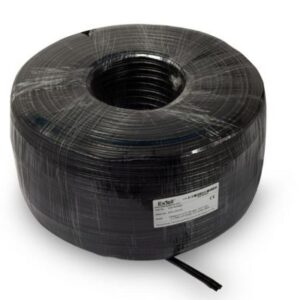 EXTELL Category 6 U/UTP lift cable, 305M box, 2 x steel wire Elastic PVC Jacket, Black ( FLAT ELEVATOR CABLE ) Price in Dubai UAE