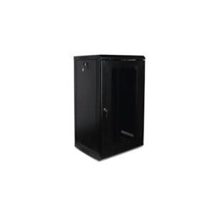 ExTell EFC1806C3G4 Network Server Cabinet With Glass Front Door 18U – 600 x 600 With 4 way fan unit Black Price in Dubai UAE