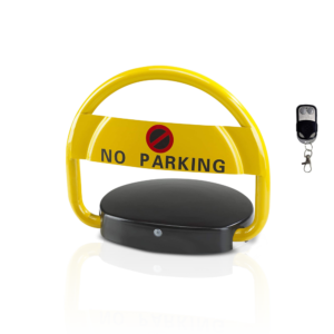 Small No Parking Lock Battery Powered Barrier - Yellow & Black for Security