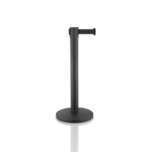 Crowd Control Barrier with Black Belt | Heavy-Duty Steel Barrier