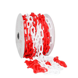 20 Meter Plastic Chain with 8MM Thickness - Red and White