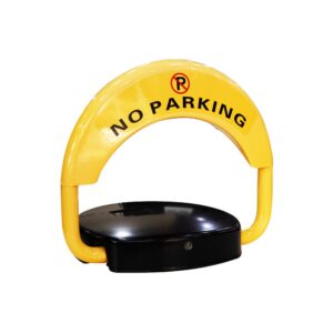 Solar Parking Barrier With Remote Control - Yellow & Black With NO Parking Sticker