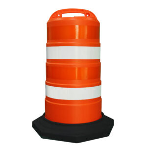 15 KG Plastic Traffic Drum With Reflective Sheet | Orange Safety Drum 1100mm
