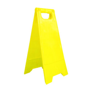 Yellow Two Side Printable Floor Sign - Foldable, Type A Freestanding