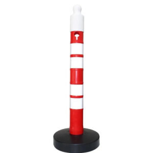 Traffic Safety Bollard Reflective Channelizer Post with Demountable Base