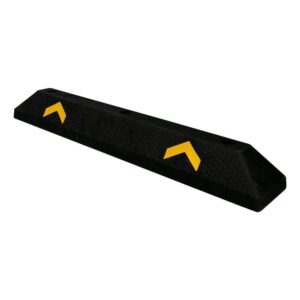 PVC Heavy Duty Parking Wheel Stop 90 CM Black with Yellow Reflector