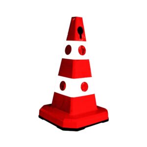Unbreakable Safety Traffic Cone 620 MM with Cat-Eyes Lenses