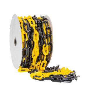 25 Meter Plastic Chain 8mm Thickness - Yellow and Black