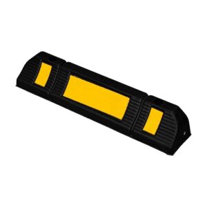 Heavy Duty Rubber Wheel Stopper 600 With Yellow Reflective