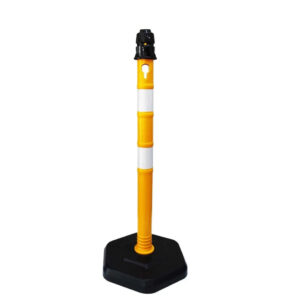 Portable 63x1000MM Channelizer Post | Demountable Reflective Warning Post Yellow