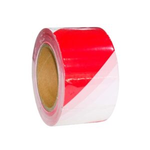 200 Meter Non-Adhesive Safety Warning Tape - Red and White | 3 Inches Highly Visible Hazard Tape