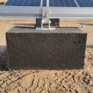 Solid Block with bitumen paint and anchor bolt