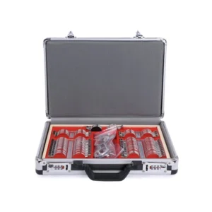 High Quality Trial Lens Set with Metal Rim Wood Frame Aluminum Box
