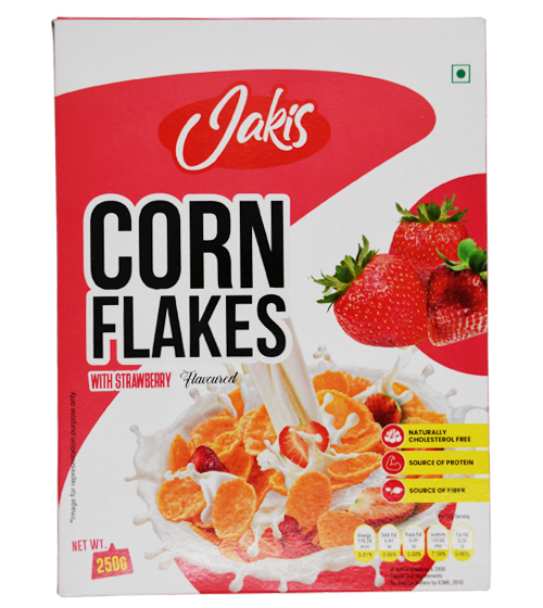 Jakis Premium Corn Flakes with Strawberry Flavour |250g
