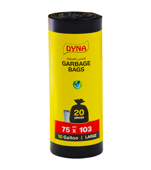 Dyna Garbage Bags, 50 Gallons Single, White
