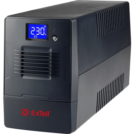 ExTell EATM650CD Atom 650VA, Line Interactive Desk Type, LCD Display, PF = 0.6