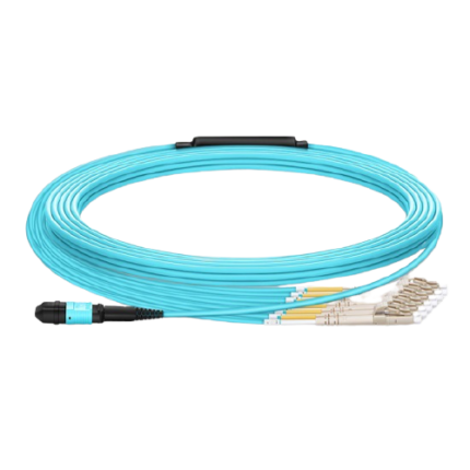 Customized 8-144 Fibers Senko MPO-12 OM3 Multimode Elite Breakout Cable, Aqua #31136