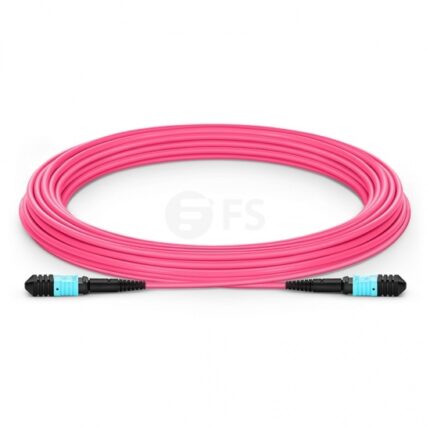 Customized 24-144 Fibers Senko MPO-24 OM4 Multimode Elite Trunk Cable, Magenta #30931