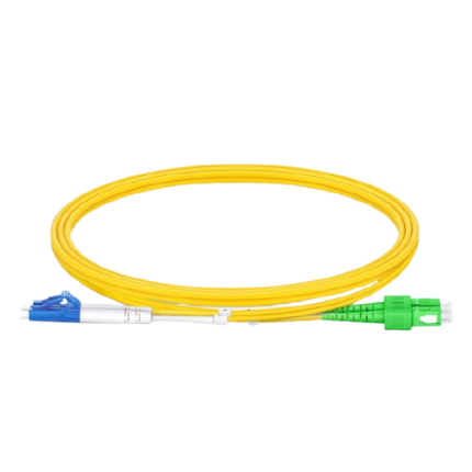 1m (3ft) LC UPC to SC APC Duplex OS2 Single Mode PVC (OFNR) 2.0mm Fiber Optic Patch Cable #62926